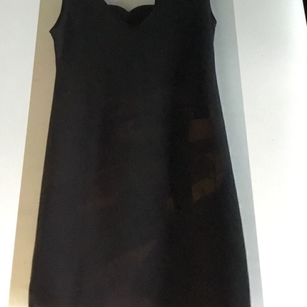 Black & Gold Foil Embossed Bodycon mini dress Sz L - Picture 2 of 2